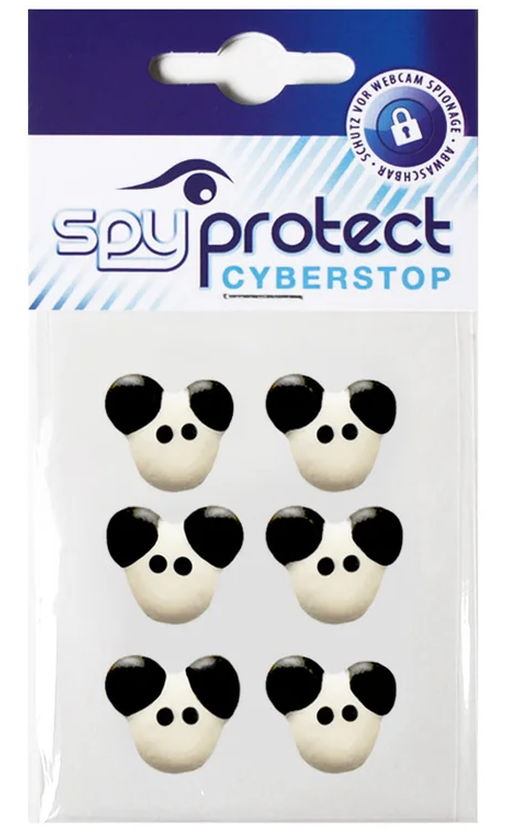 Webcam-Sticker 6er-Set – Panda