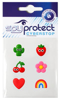 Webcam-Sticker 6er-Set – Mix Kaktus, Erdbeere & Kirsche
