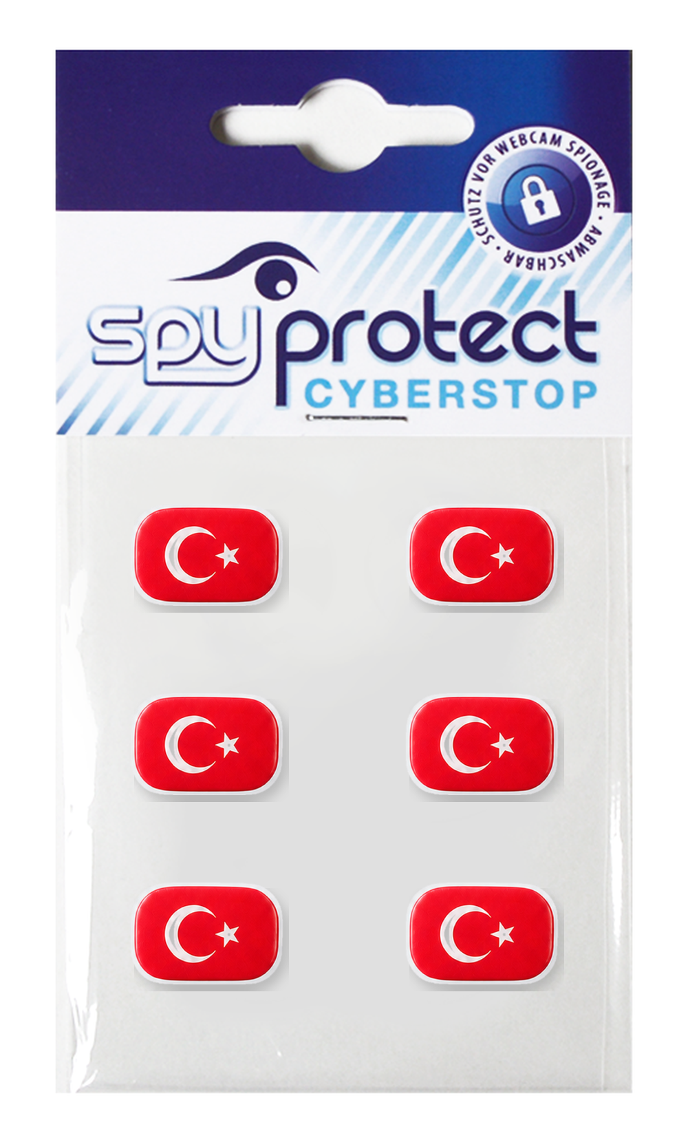 Webcam-Sticker 6er-Set – Türkei-Flagge