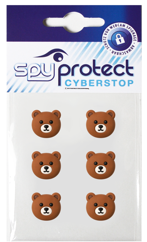 Webcam-Sticker 6er-Set – Bärengesicht
