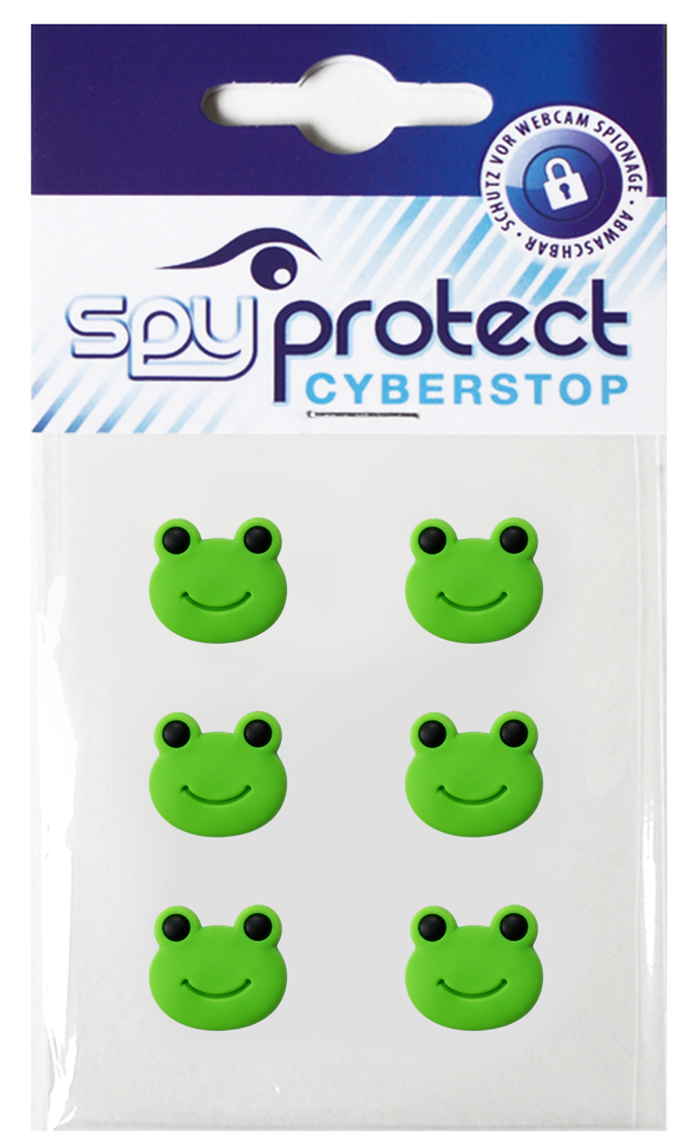 Webcam-Sticker 6er-Set – Froschgesicht