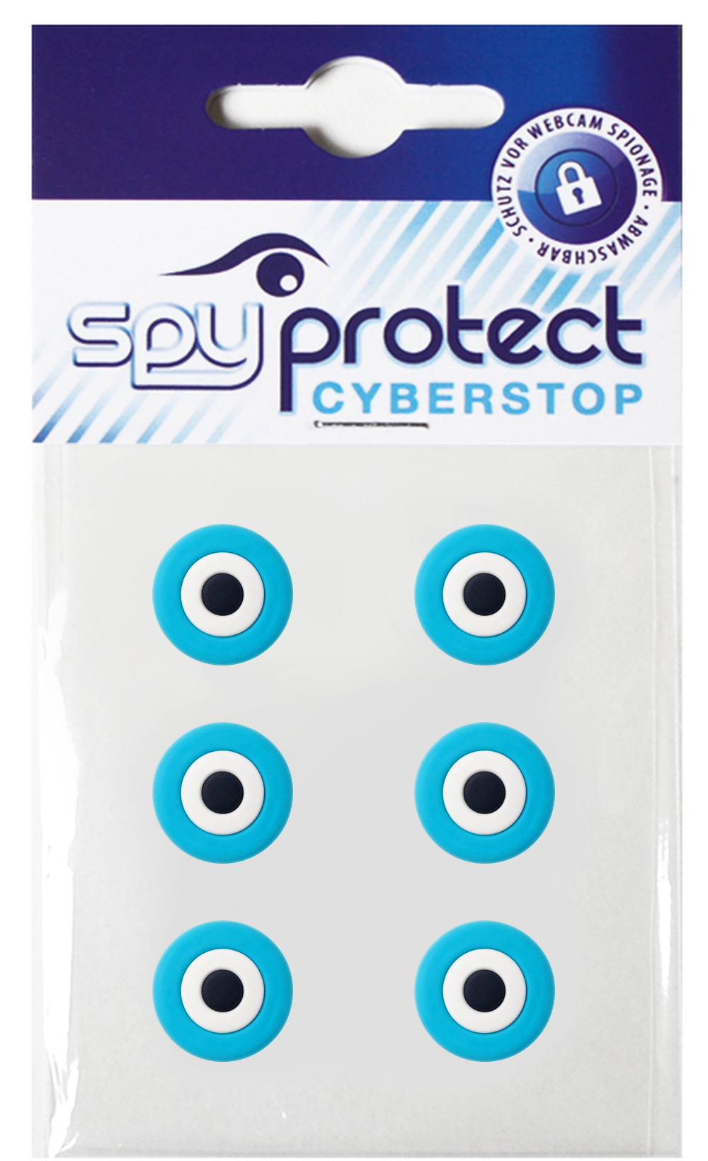Türkisches Auge als handgemachter Webcam-Sticker im 6er-Set ohne Kleber